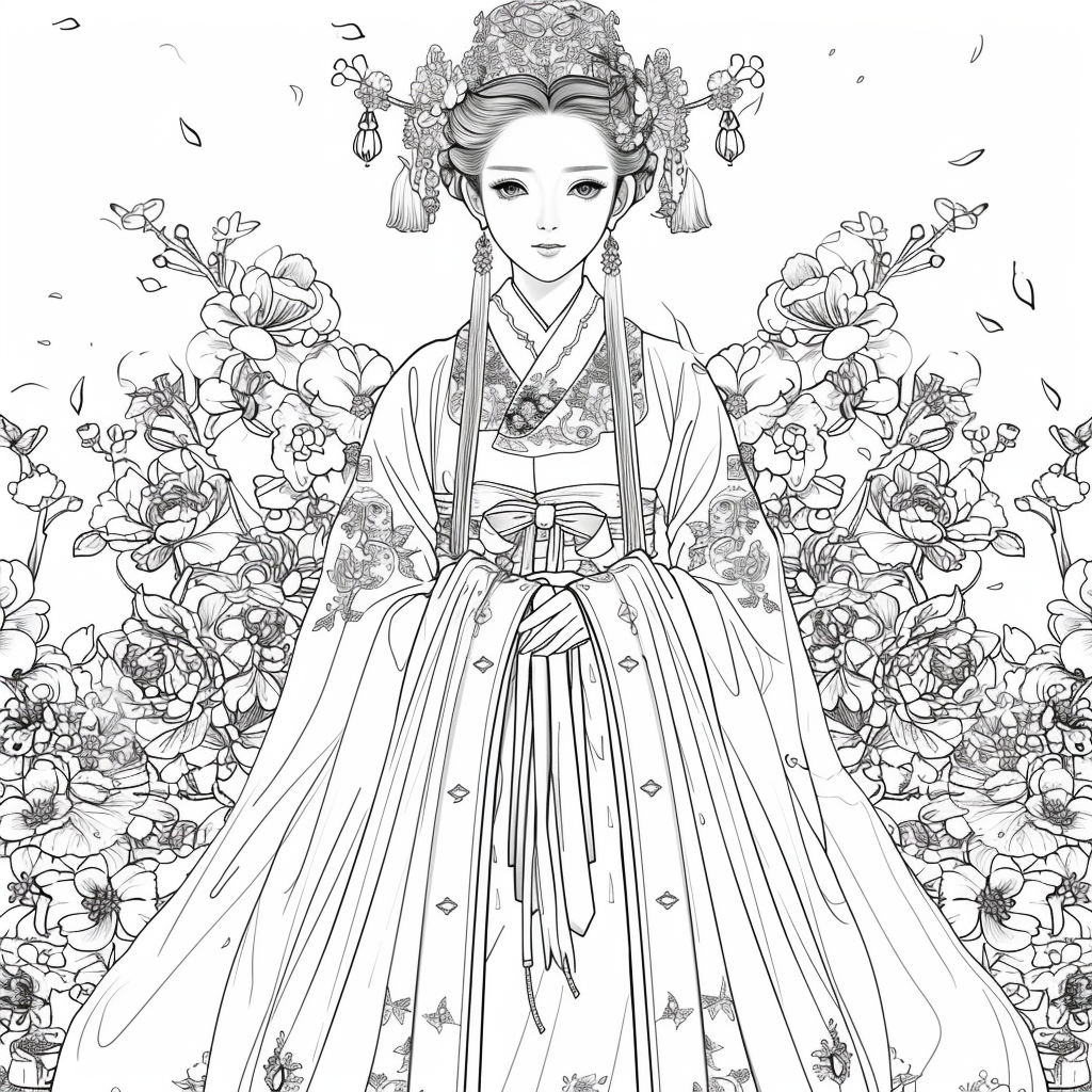 Floral Radiance: The Spirit of Spring in Hanbok