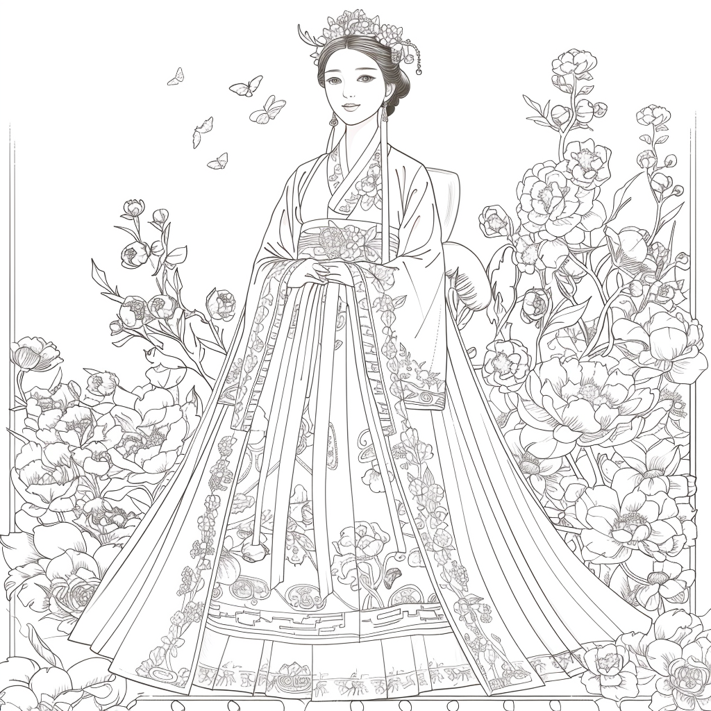 Floral Radiance: The Spirit of Spring in Hanbok