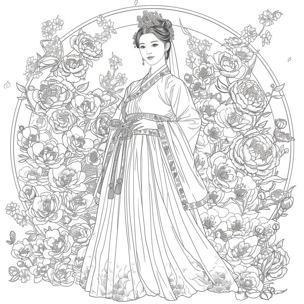 Floral Radiance: The Spirit of Spring in Hanbok