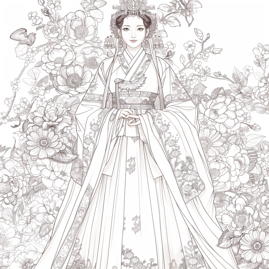 Floral Radiance: The Spirit of Spring in Hanbok