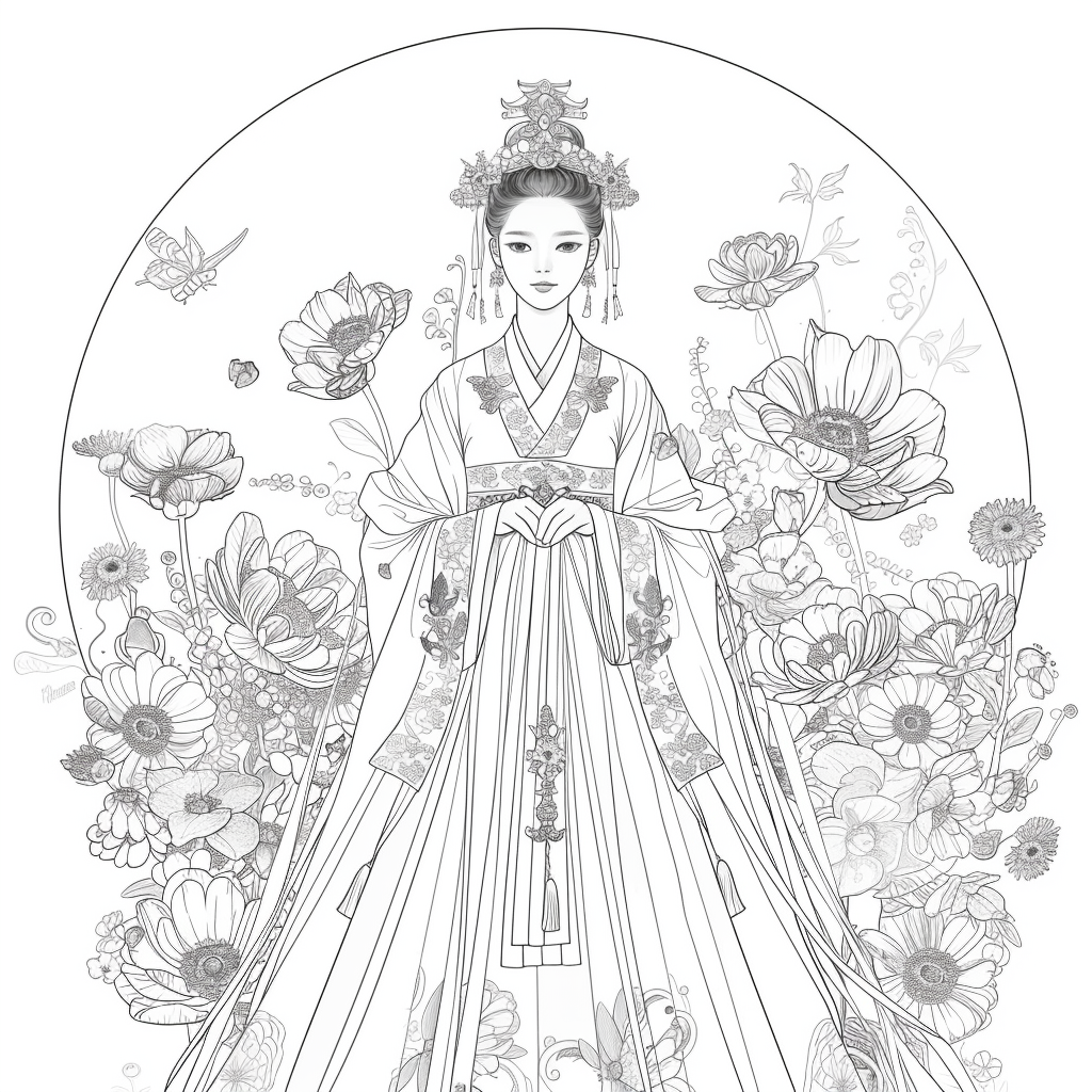 Floral Radiance: The Spirit of Spring in Hanbok