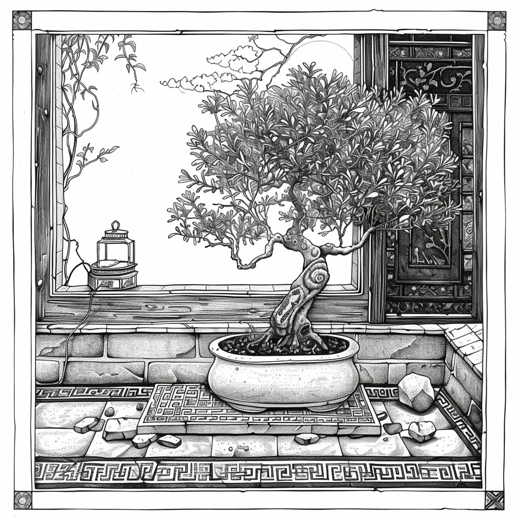 Bonsai by the Mountain Window