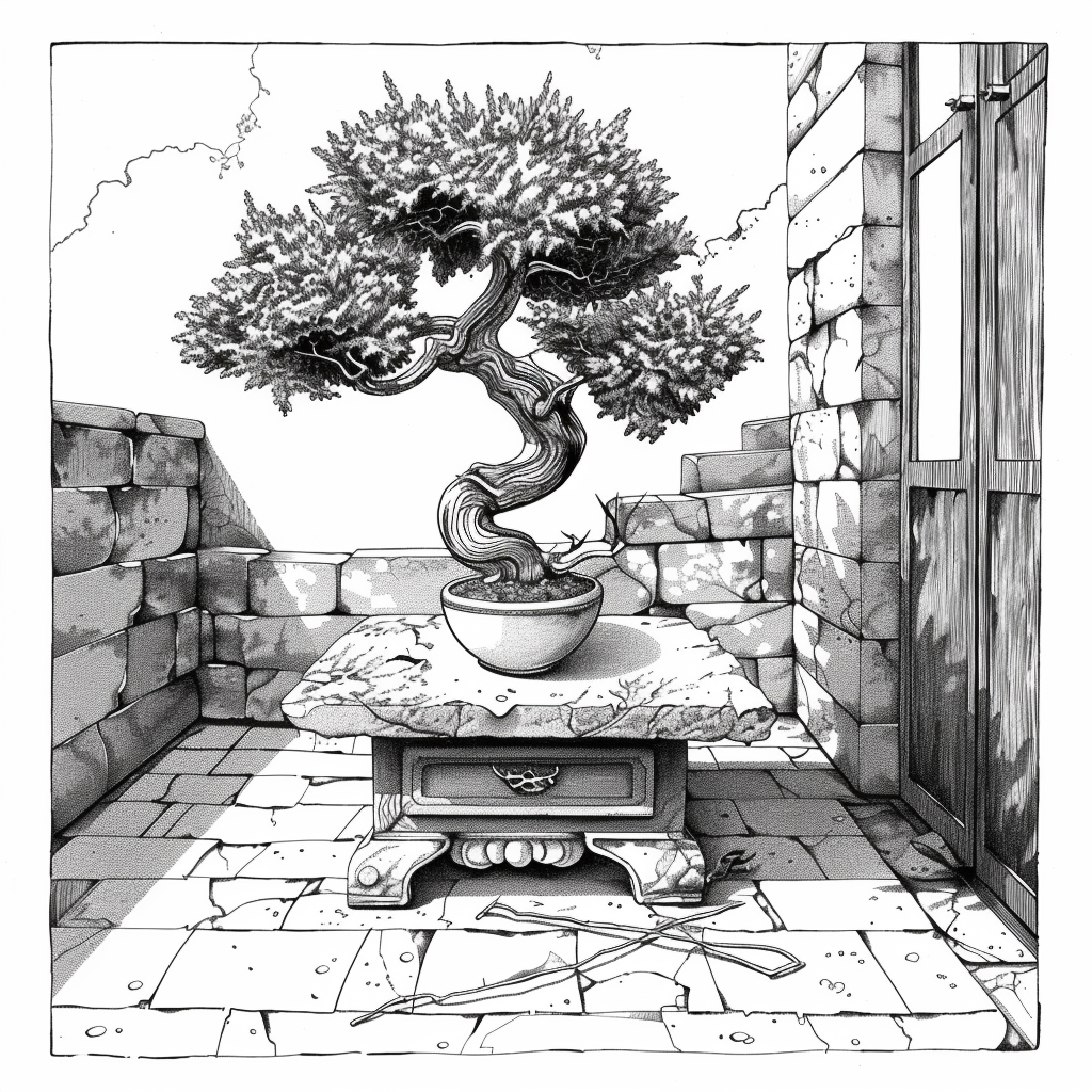 Bonsai by the Mountain Window