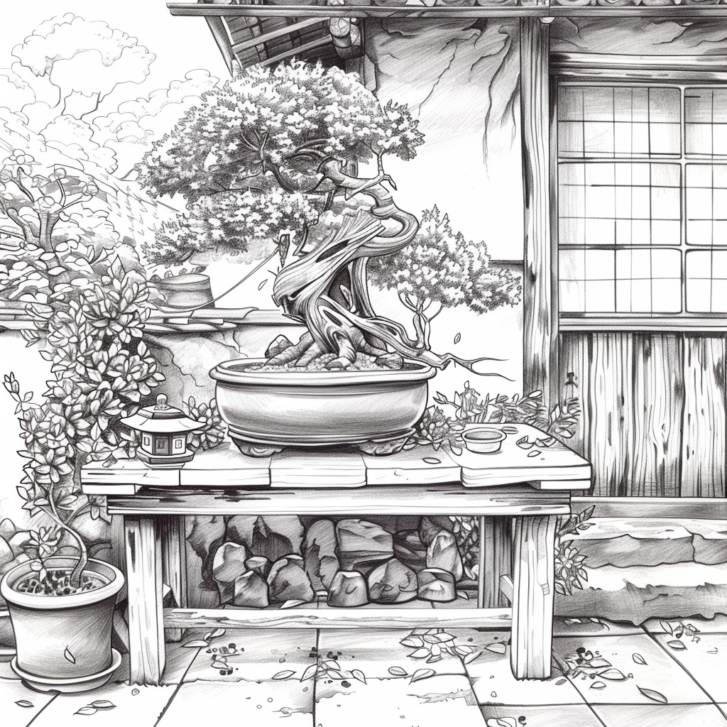 Bonsai by the Mountain Window