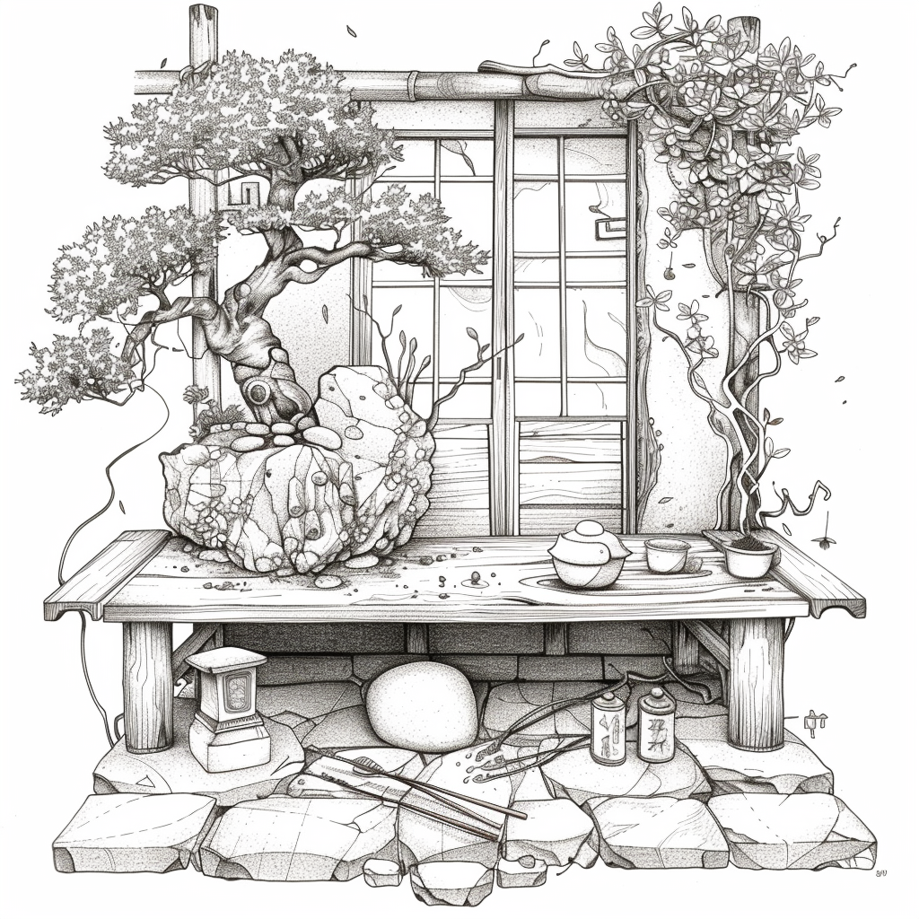 Bonsai by the Mountain Window