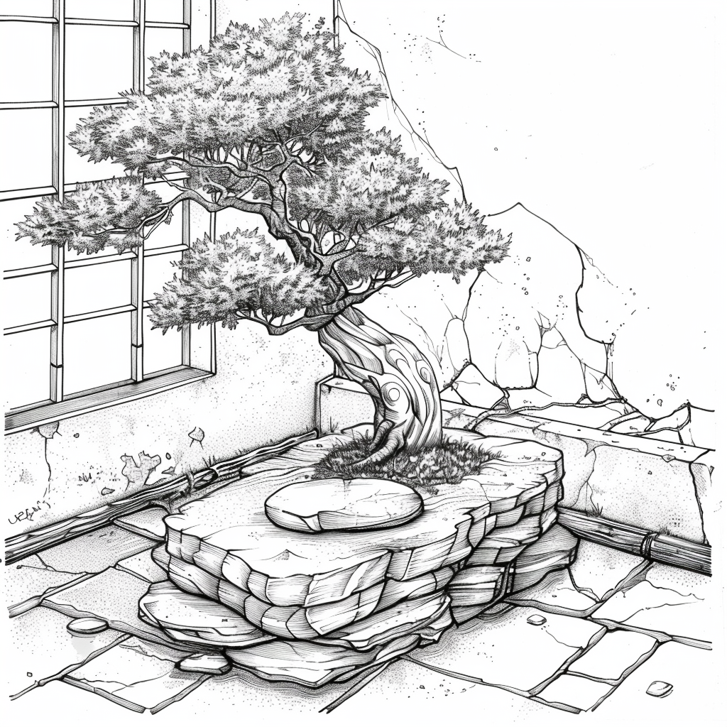 Bonsai by the Mountain Window