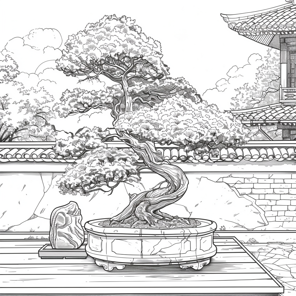 Bonsai by the Mountain Window