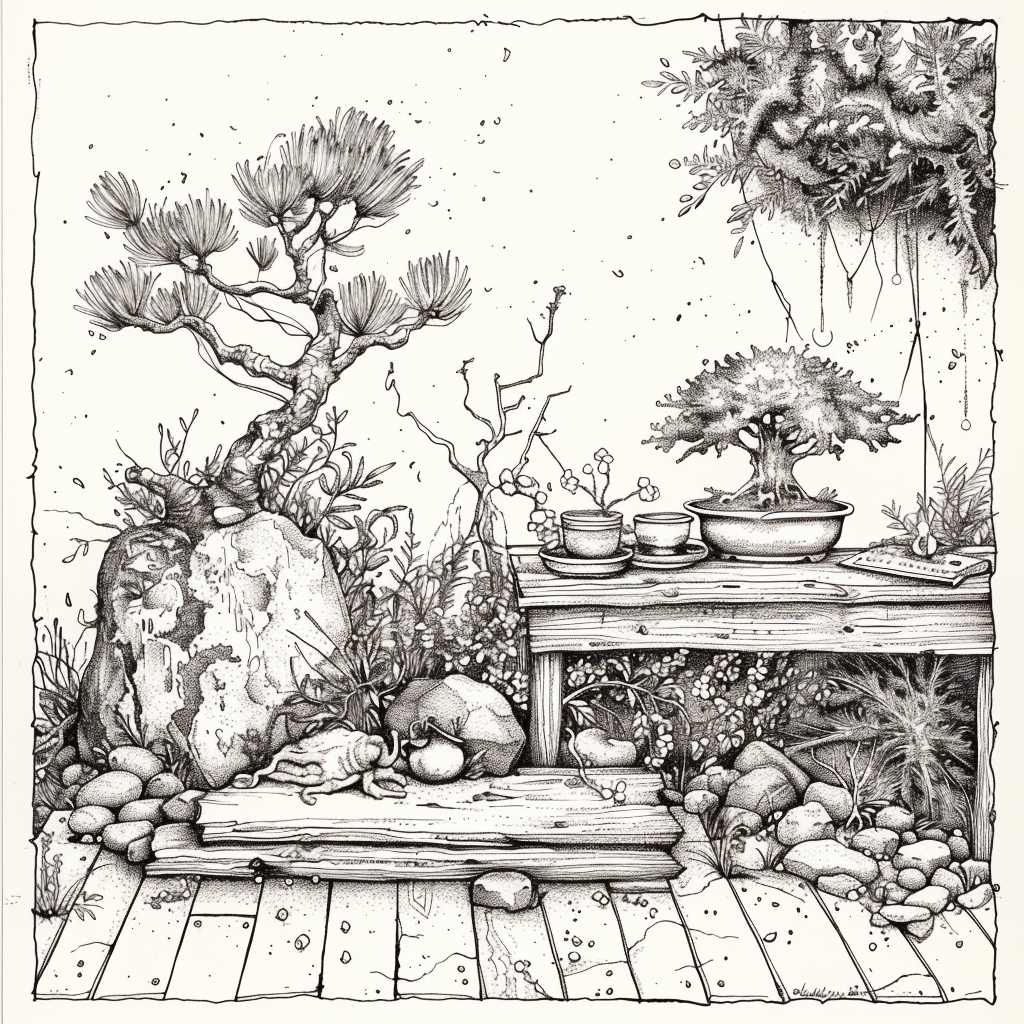 Bonsai by the Mountain Window