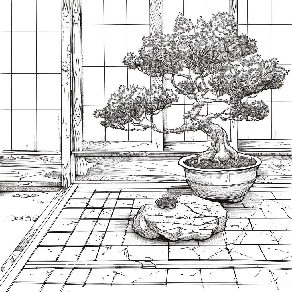 Bonsai by the Mountain Window