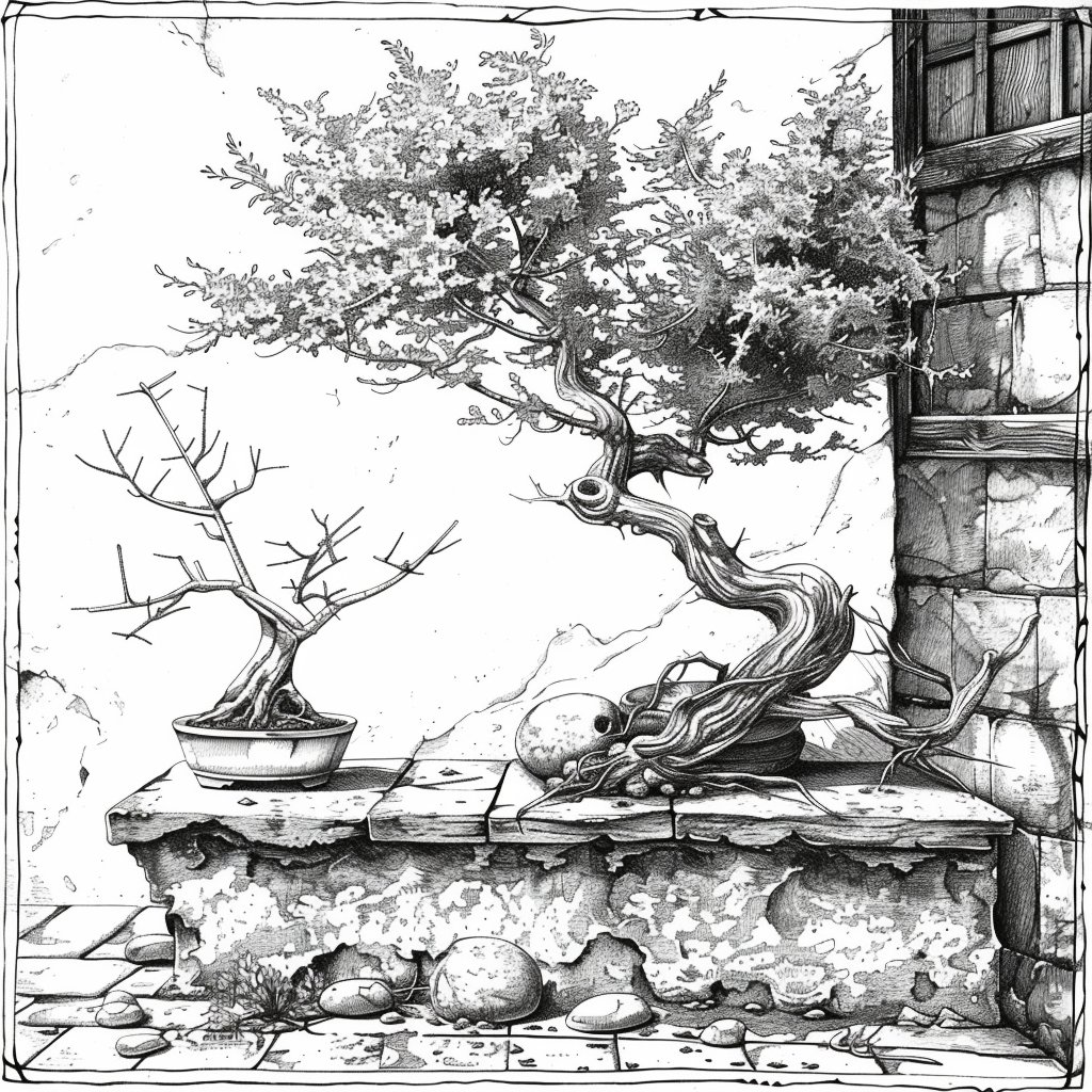 Bonsai by the Mountain Window