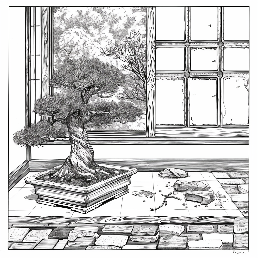 Bonsai by the Mountain Window
