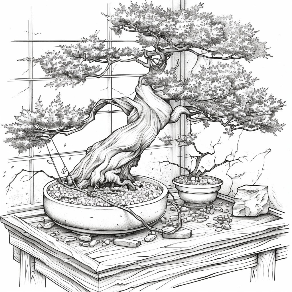 Bonsai by the Mountain Window