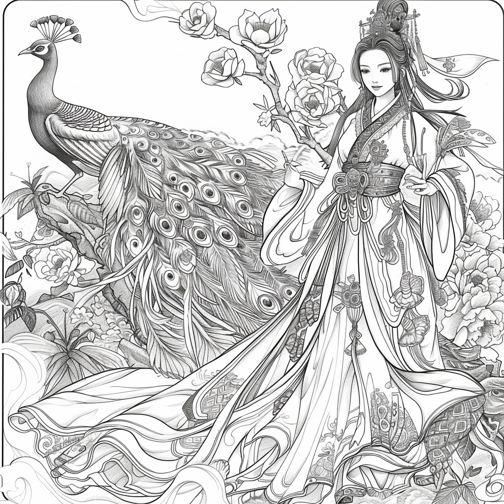Moonlit Empress and the Peacock of Eternity