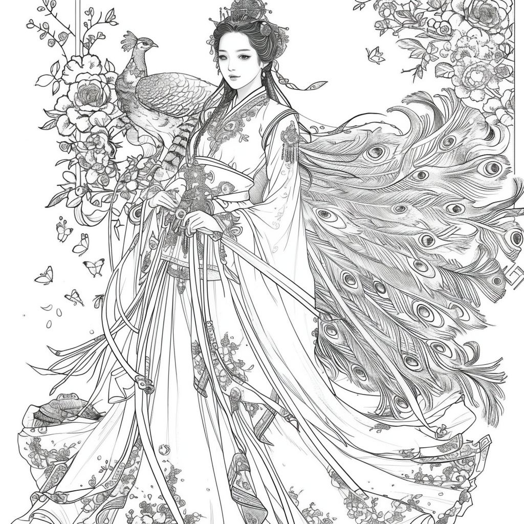 Moonlit Empress and the Peacock of Eternity
