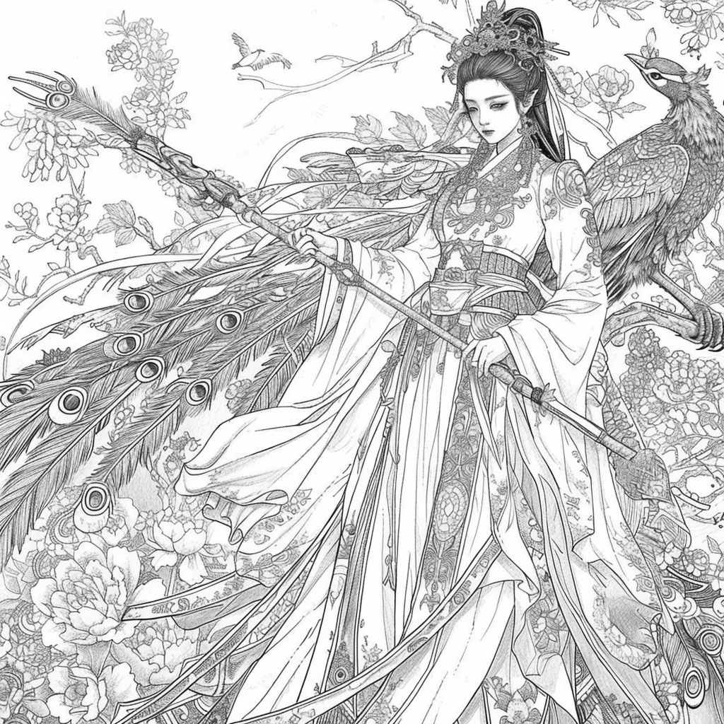 Moonlit Empress and the Peacock of Eternity