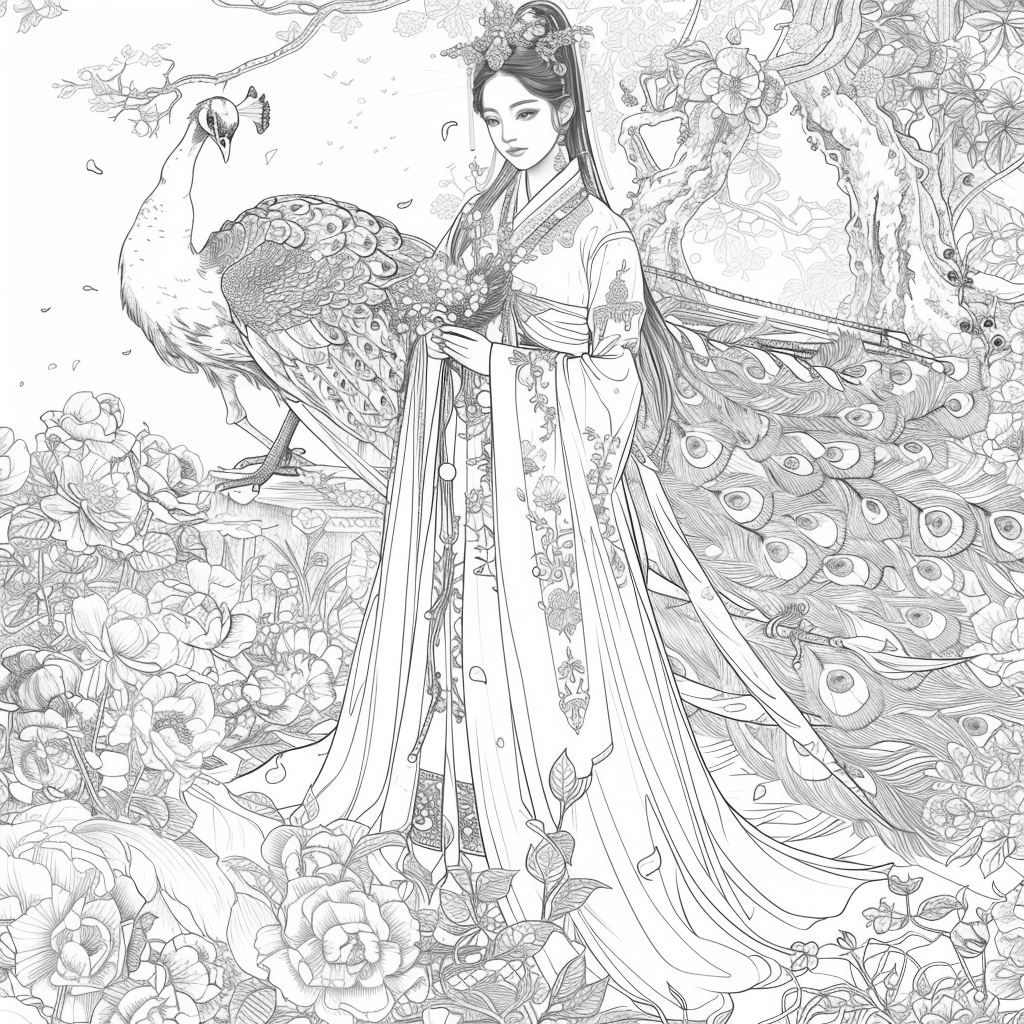 Moonlit Empress and the Peacock of Eternity