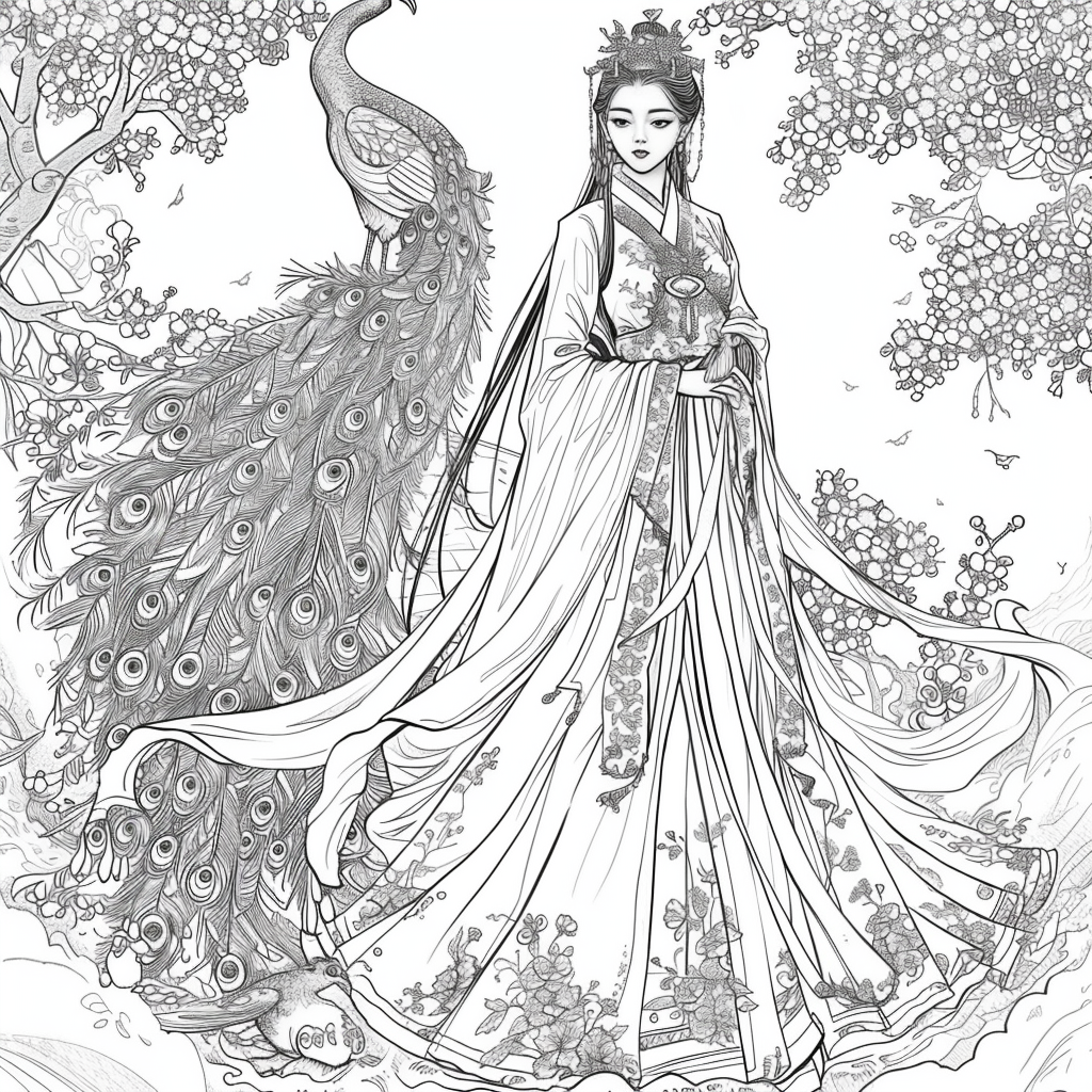 Moonlit Empress and the Peacock of Eternity