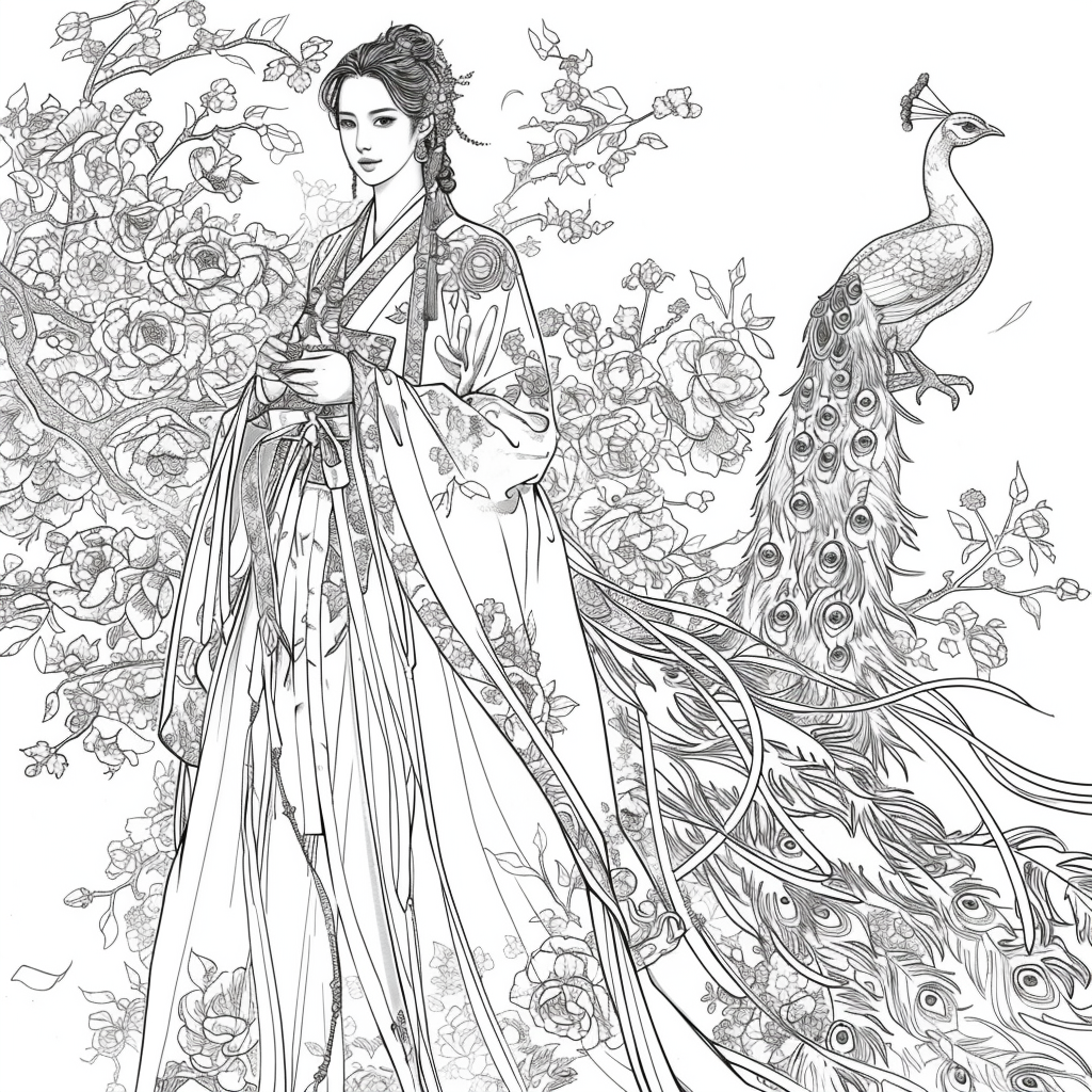 Moonlit Empress and the Peacock of Eternity