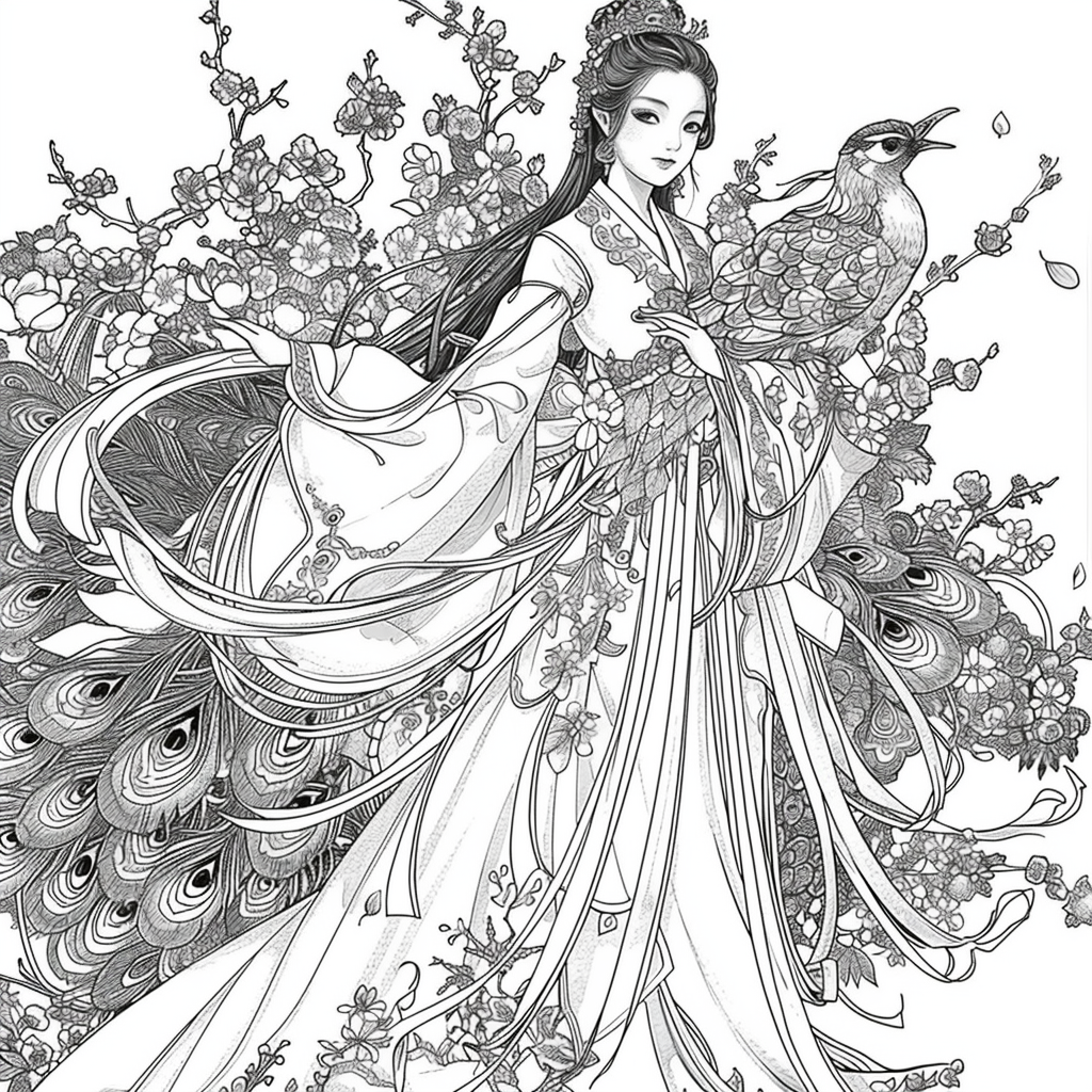 Moonlit Empress and the Peacock of Eternity
