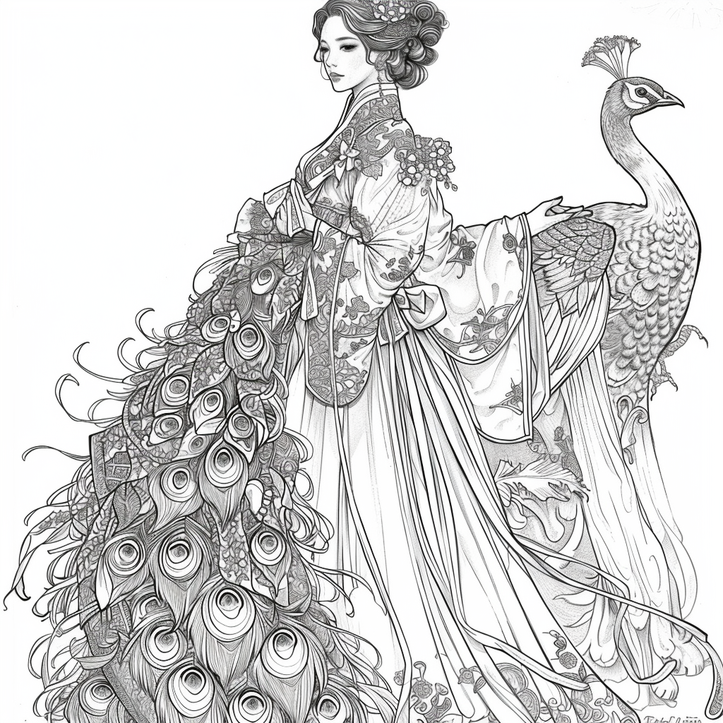 Moonlit Empress and the Peacock of Eternity