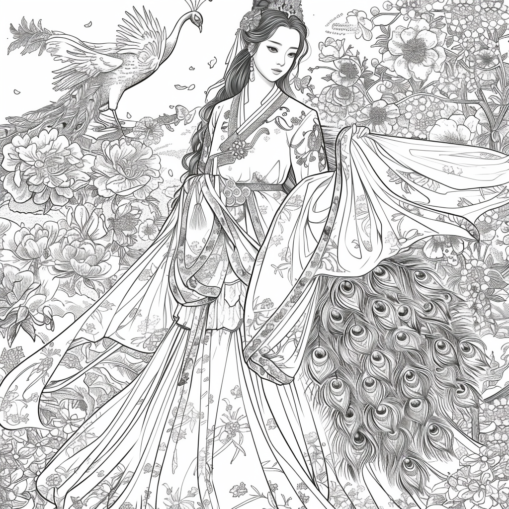 Moonlit Empress and the Peacock of Eternity