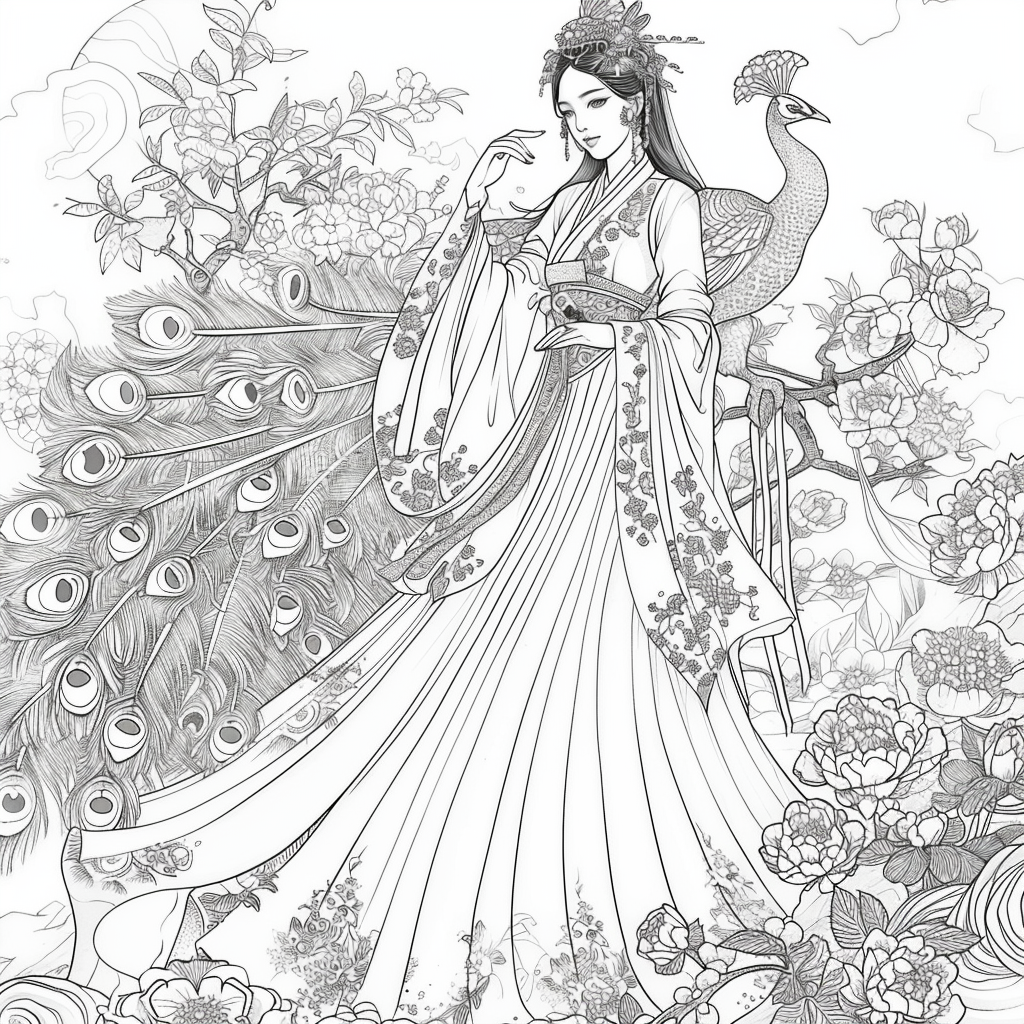 Moonlit Empress and the Peacock of Eternity