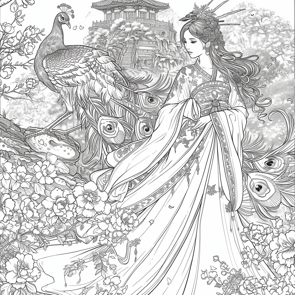 Moonlit Empress and the Peacock of Eternity