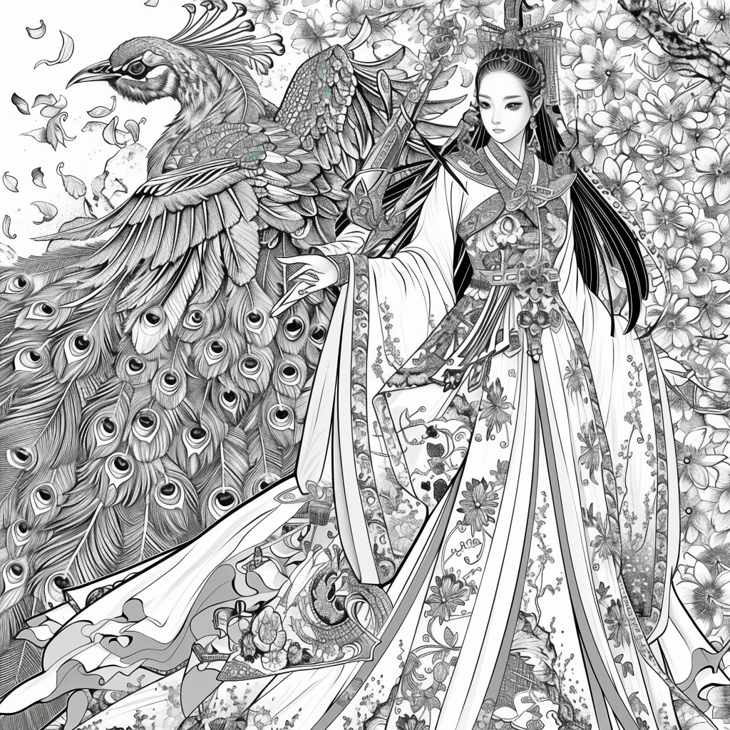 Moonlit Empress and the Peacock of Eternity