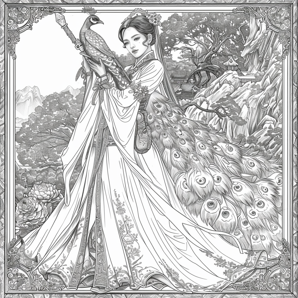 Moonlit Empress and the Peacock of Eternity