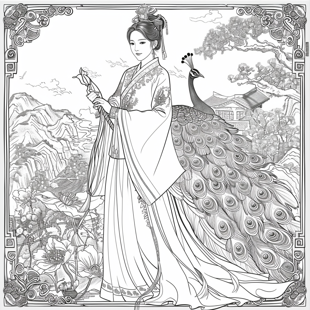 Moonlit Empress and the Peacock of Eternity