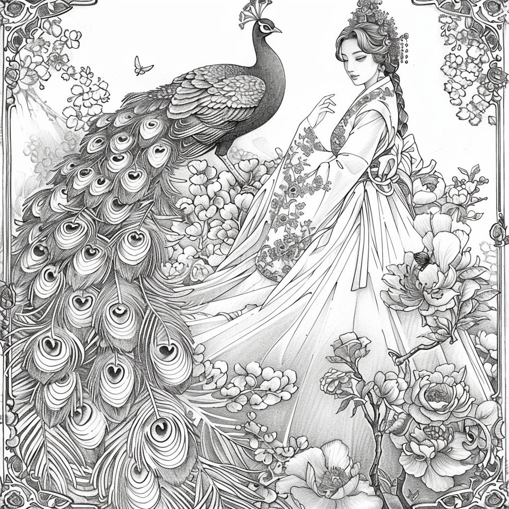 Moonlit Empress and the Peacock of Eternity