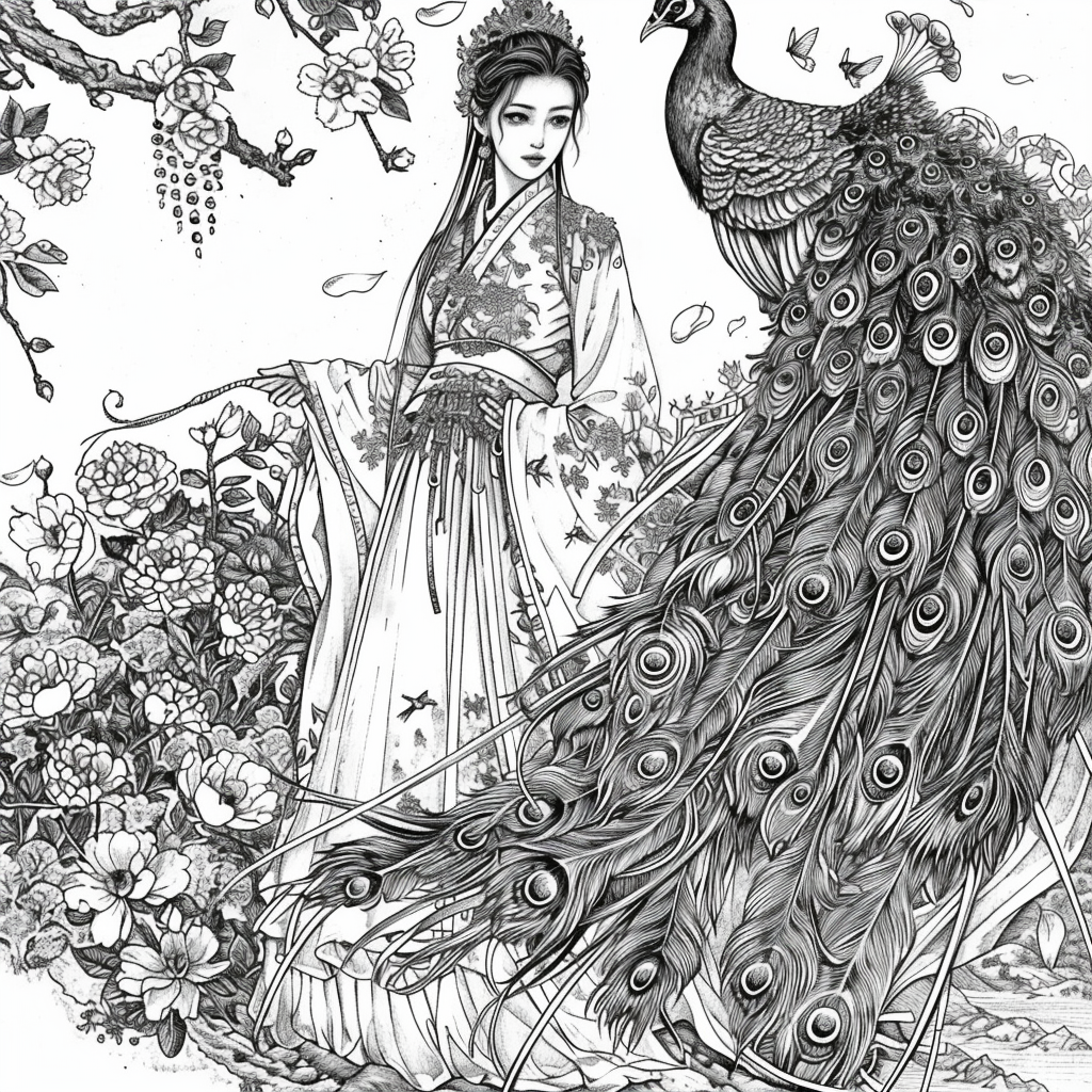 Moonlit Empress and the Peacock of Eternity