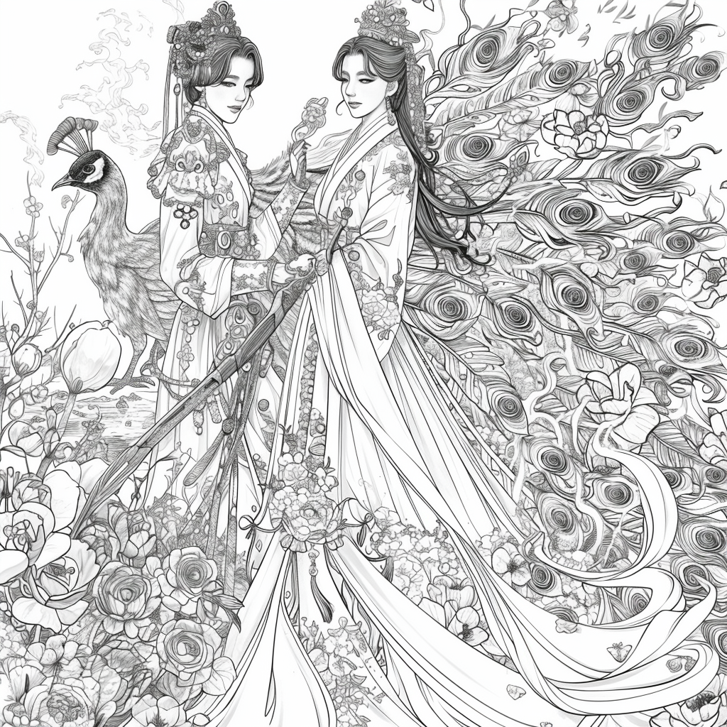 Moonlit Empress and the Peacock of Eternity
