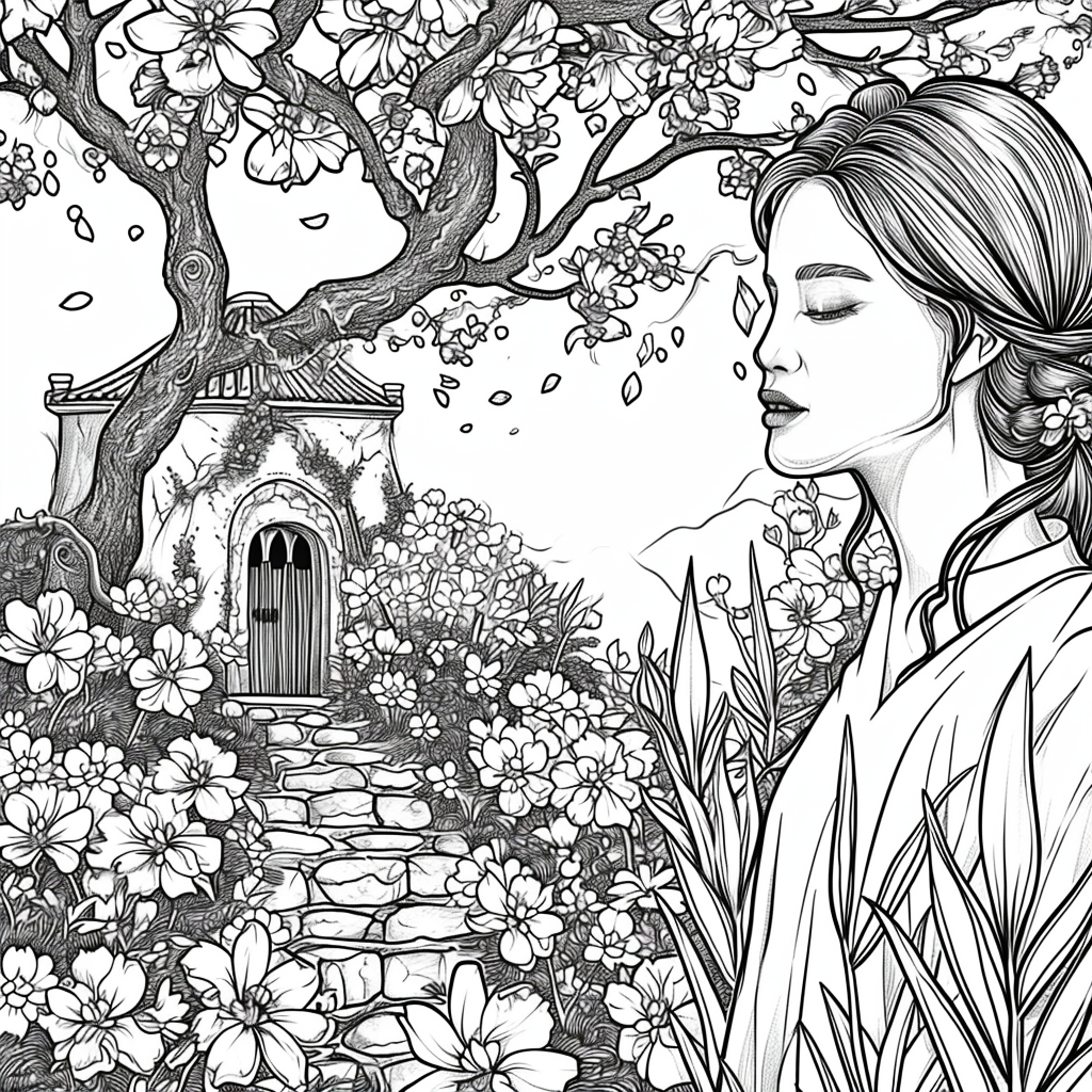 Blossoms of Grace – The Flower Maiden in Hanbok