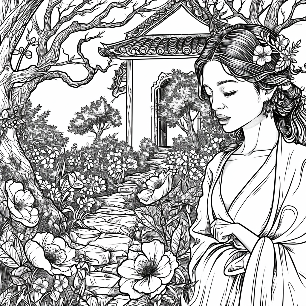 Blossoms of Grace – The Flower Maiden in Hanbok