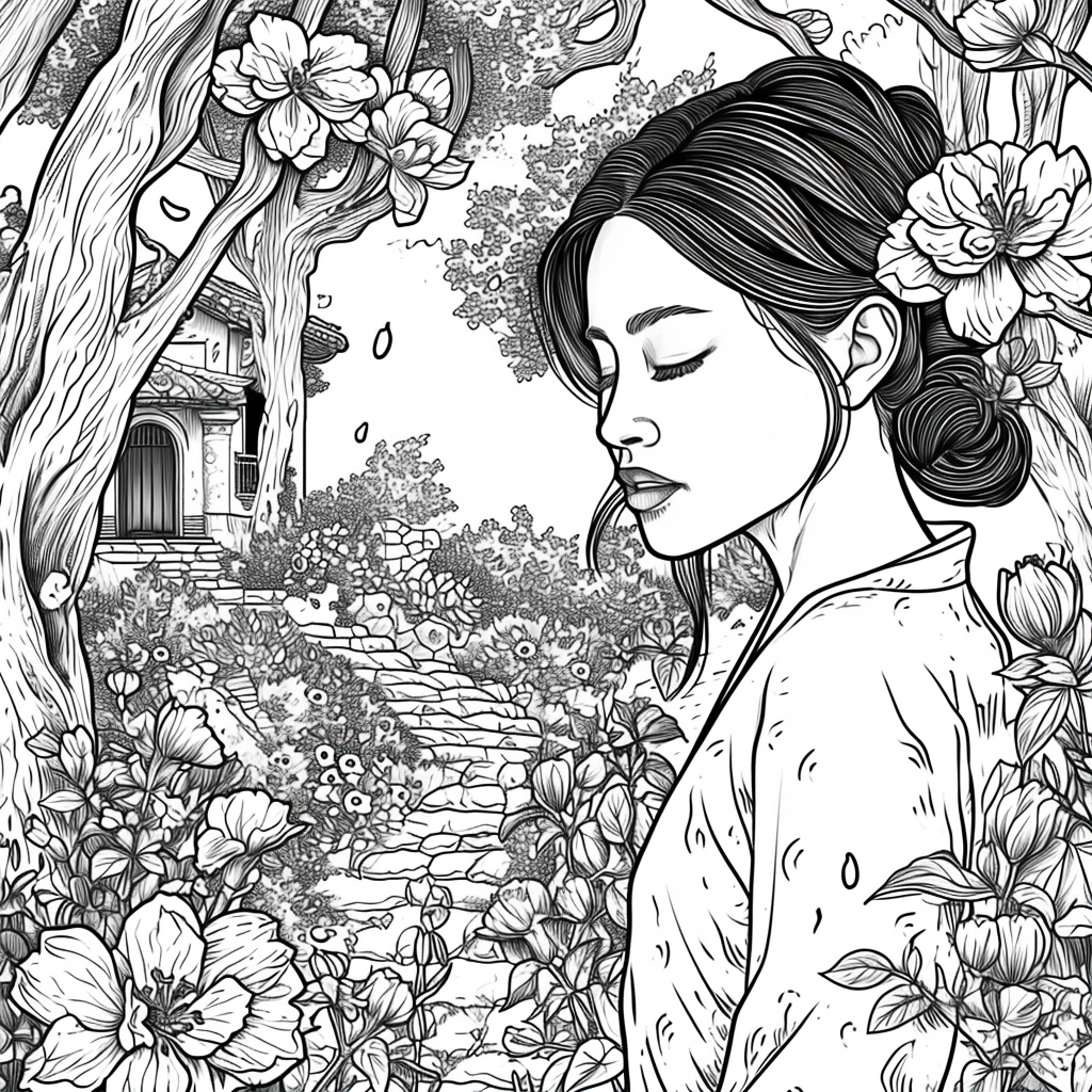 Blossoms of Grace – The Flower Maiden in Hanbok