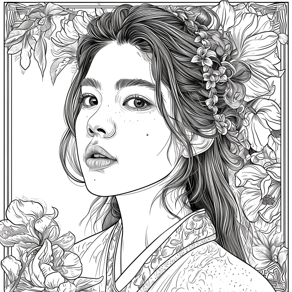 Blossoms of Grace – The Flower Maiden in Hanbok