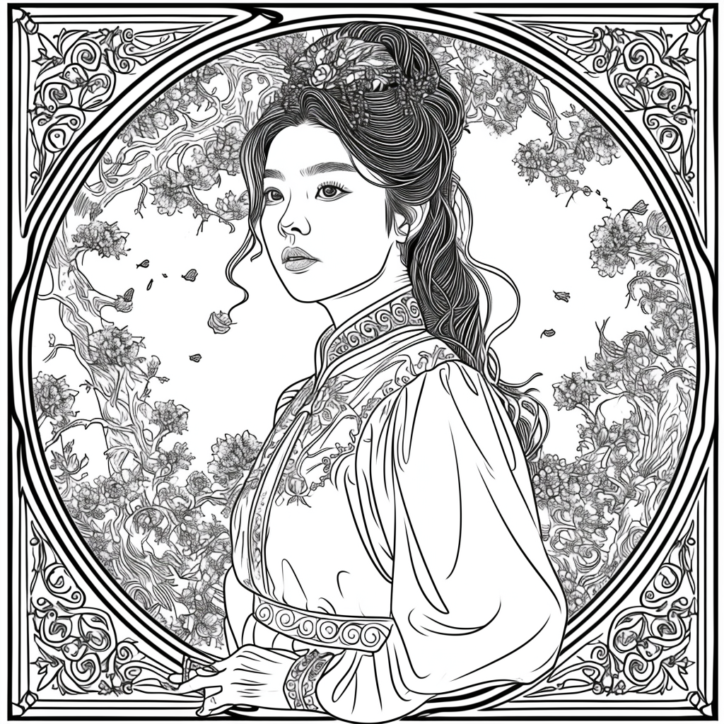 Blossoms of Grace – The Flower Maiden in Hanbok