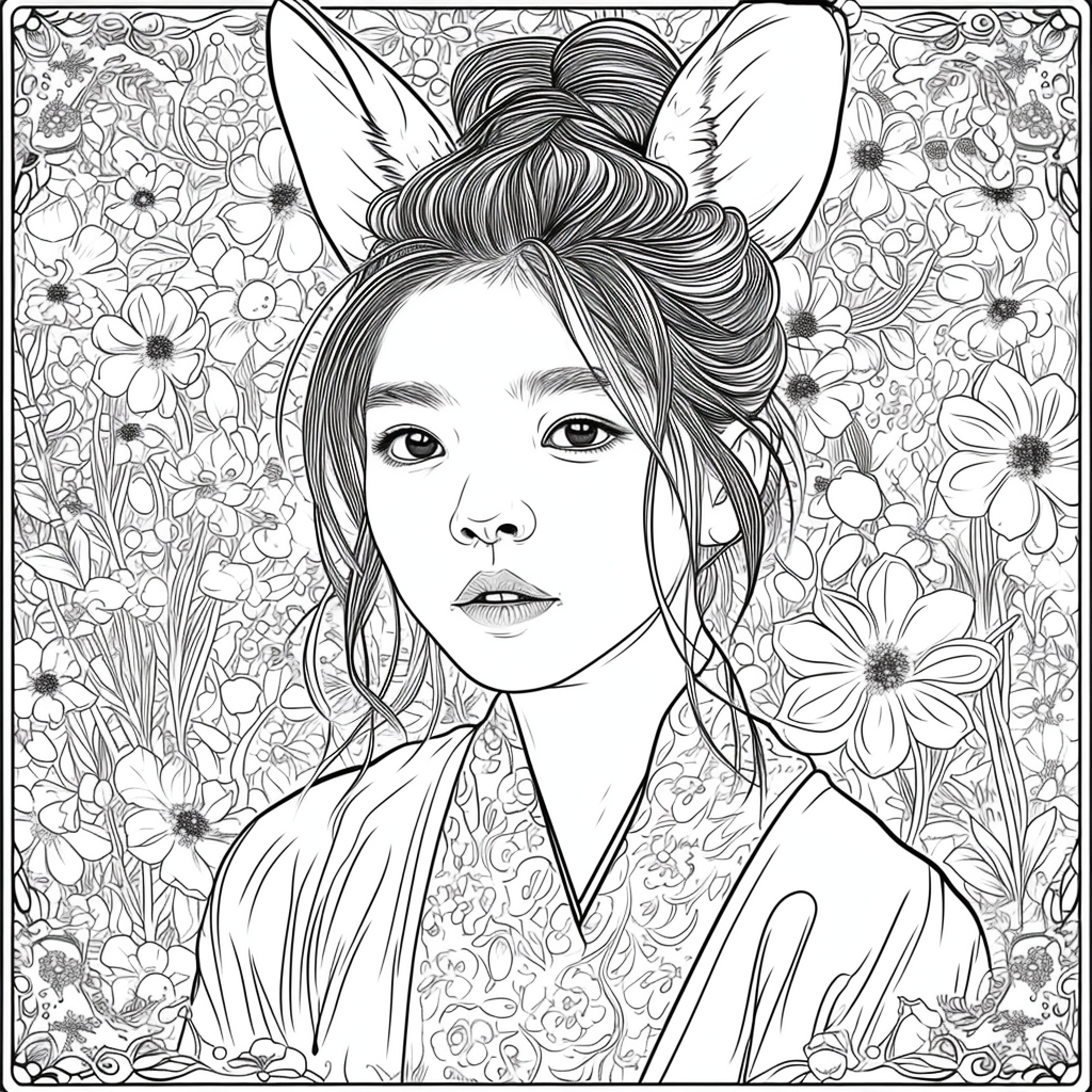 Blossoms of Grace – The Flower Maiden in Hanbok