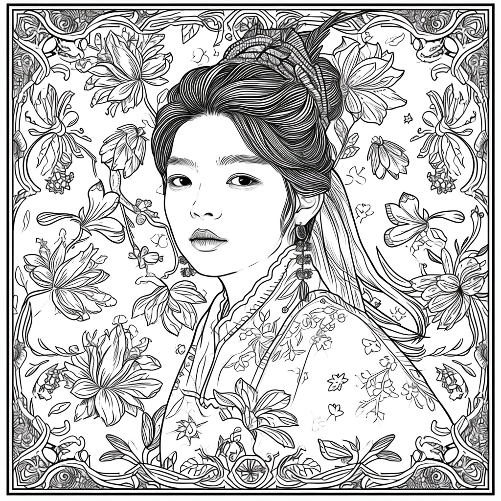 Blossoms of Grace – The Flower Maiden in Hanbok