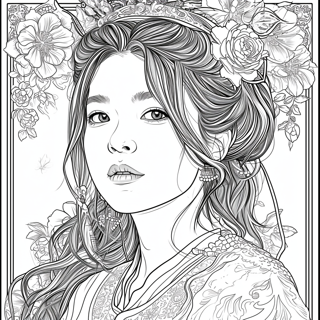 Blossoms of Grace – The Flower Maiden in Hanbok