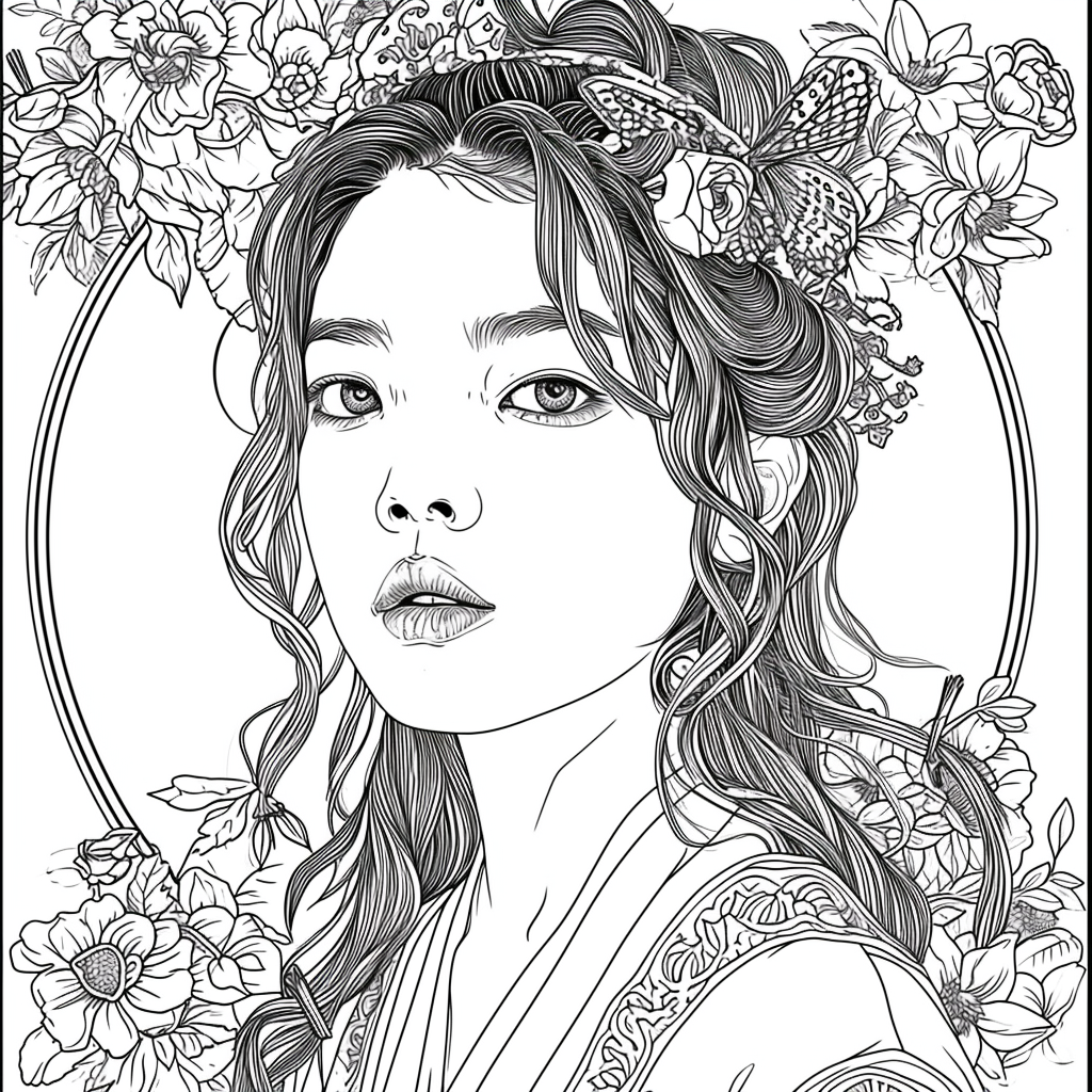 Blossoms of Grace – The Flower Maiden in Hanbok