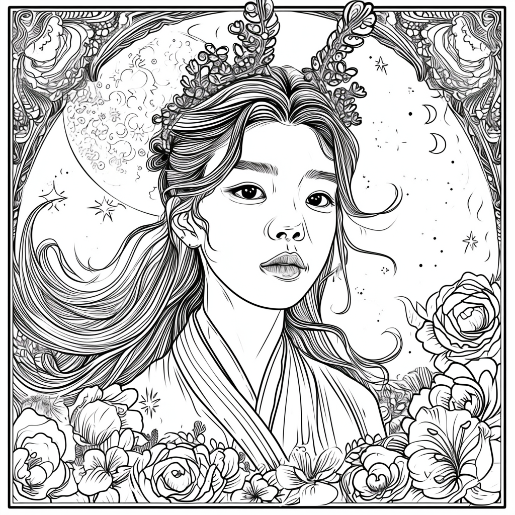 Blossoms of Grace – The Flower Maiden in Hanbok