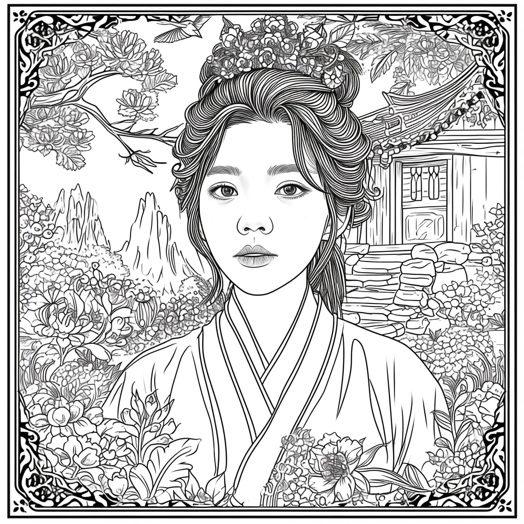 Blossoms of Grace – The Flower Maiden in Hanbok