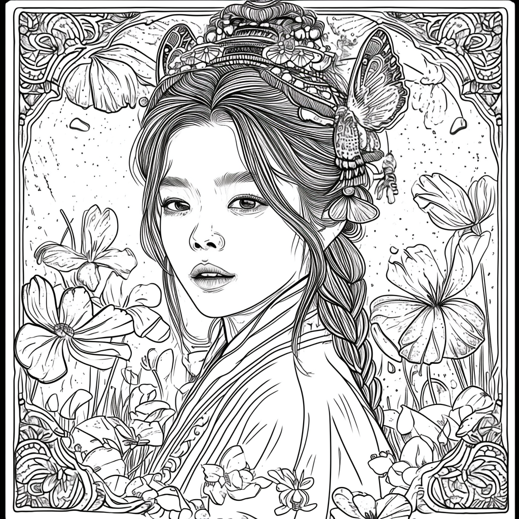 Blossoms of Grace – The Flower Maiden in Hanbok