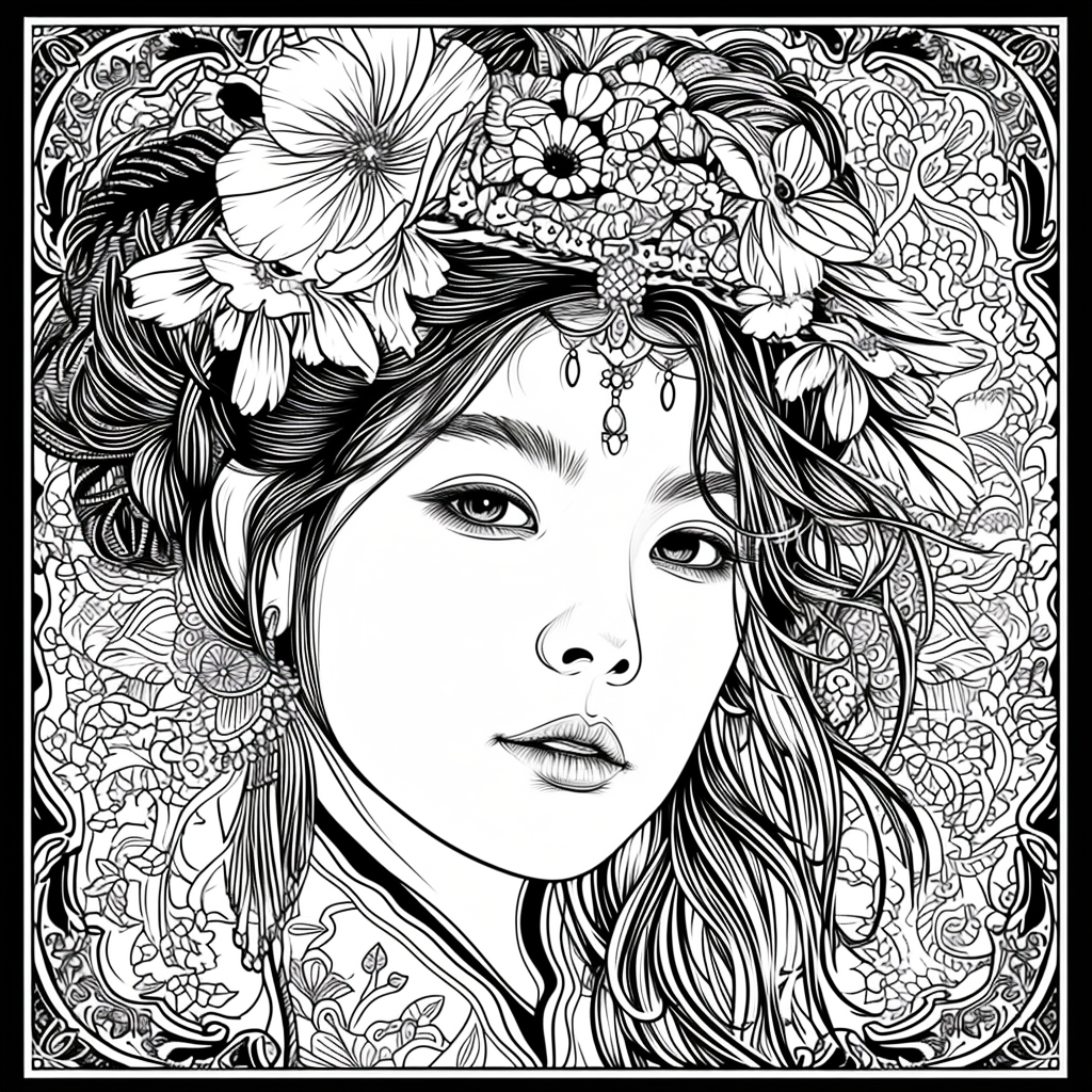 Blossoms of Grace – The Flower Maiden in Hanbok