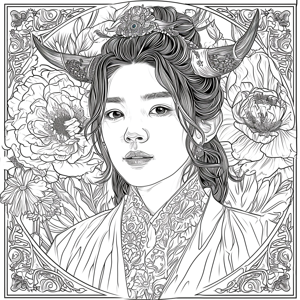 Blossoms of Grace – The Flower Maiden in Hanbok