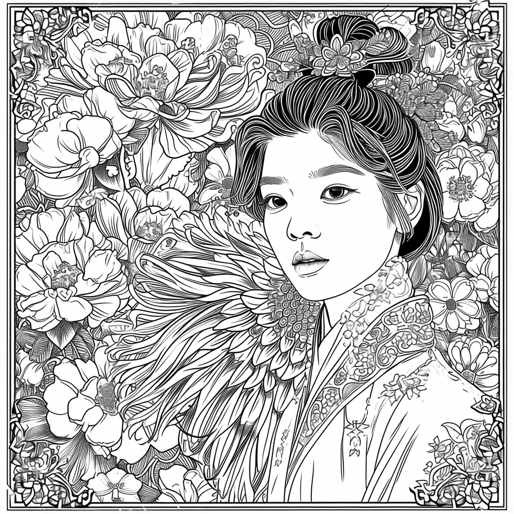 Blossoms of Grace – The Flower Maiden in Hanbok