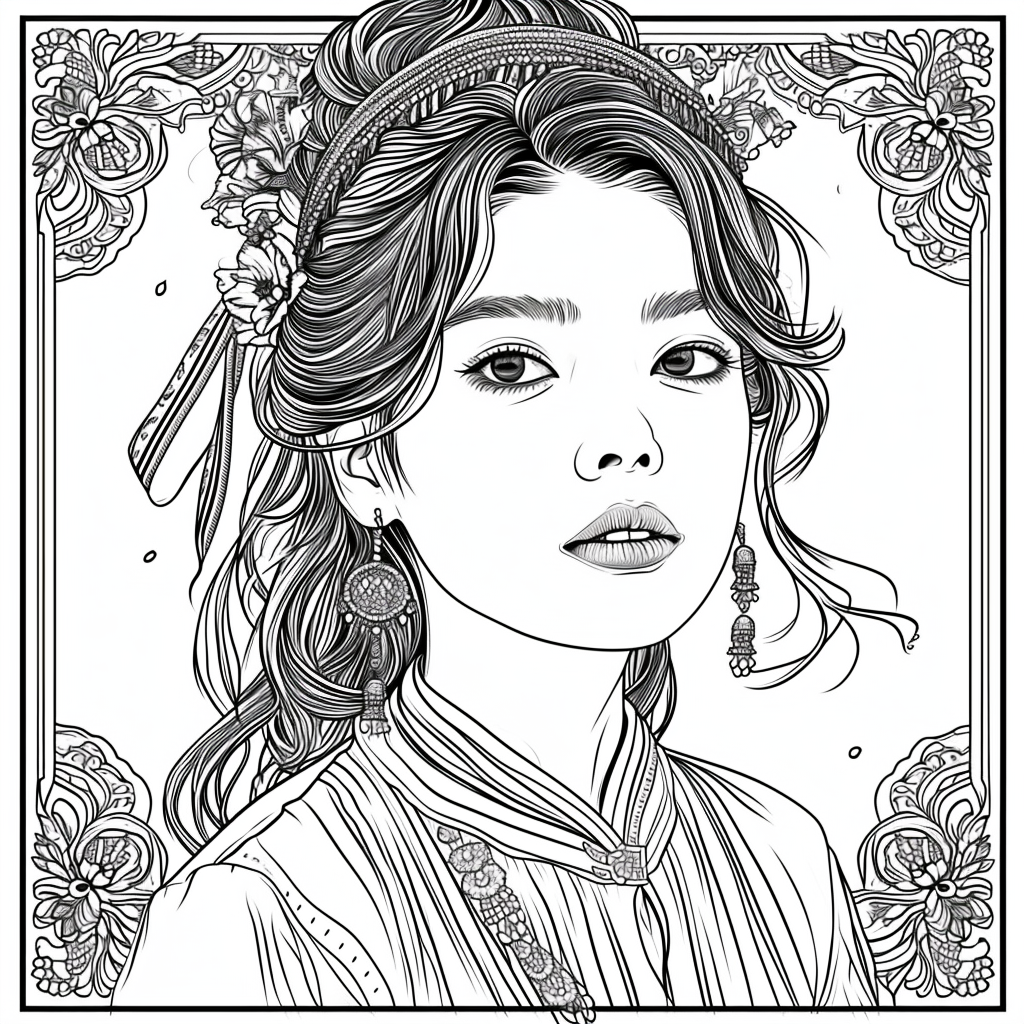 Blossoms of Grace – The Flower Maiden in Hanbok