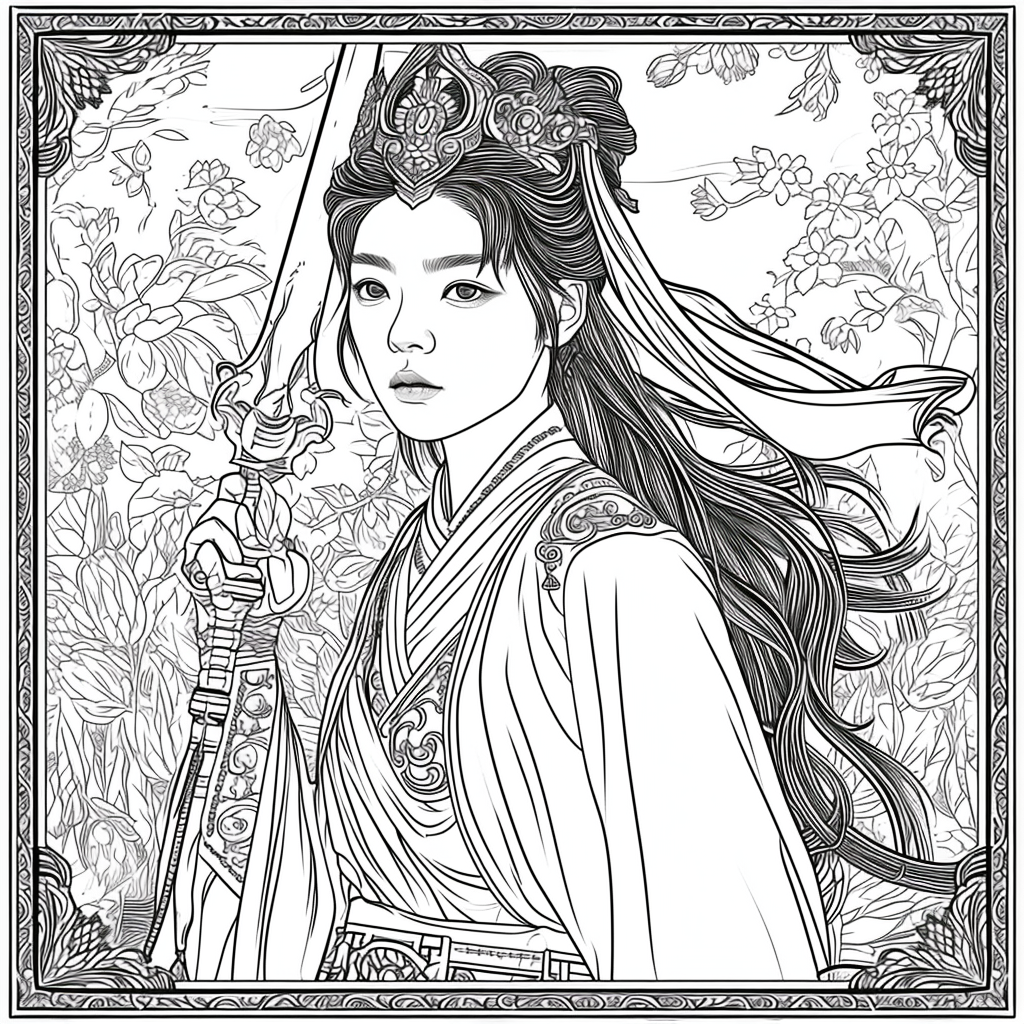 Blossoms of Grace – The Flower Maiden in Hanbok